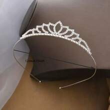 1pc Minimalist Fashion Girl Princess Crown Birthday Gift Party Hair Accessory - Silver - View 4