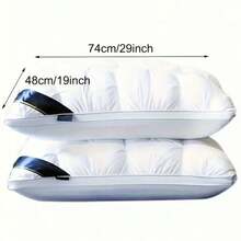 Gối cổ chất lượng khách sạn 5 sao cao cấp, vải polyester không gây dị ứng, ruột bông mật độ cao không xẹp, gối ngủ bốn mùa có thể giặt, gối mềm giúp ngủ sâu, phù hợp dùng tại nhà, xe RV và sử dụng hàng ngày - A - Xem 7