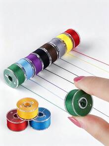 Sewing Machine Bobbin Thread, A-Size 15 Class, Pre-Wound Bobbin Thread, Random 36 Colors Polyester Bobbin Thread, Suitable For Brother/Singer/Babylock/Janome Sewing Machines - Multicolor - View 5