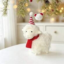 1pc Christmas Decoration Little Sheep Hanging Ornament, Christmas Tree Hanging Decoration, Room Scene, Kitchen Scene, Garden Scene, Christmas Prop Decoration, Random Style - Multicolor - View 2