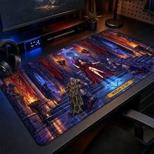 Gothic Tarot Mouse Pads, Morgan Le Fay Hierophant Castle Throne Print, Extended Keyboard Desk Mats, Polyester Surface With Non-Slip Rubber Base For Gaming Setup And Fantasy Desk Decor - View 10