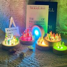 USB Powered Wooden Night Light, Decorative Lamp, Ornament Light, Perfect For Crystal, Glass, Resin, DIY, Handicraft Decoration. Suitable For Gifts - With Softbox - View 3