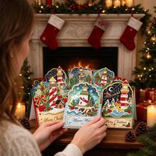 Christmas Diamond Painting Set - Crystal Snowman And Greeting Card, Blessing Message, Unique Design, Asymmetrical Diamond Shape, Paper Material, Handmade Tools And Supplies, Holiday Party Gift For Elders And Friends - A - View 2