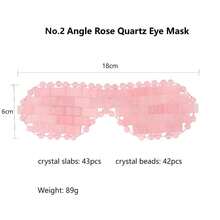 1pc Natural Jade Eye Massager, Rose Quartz Eye Relaxation Massage Stone, Skincare Beauty Tool, Ideal Gift For Girlfriend Or Mother - Pink - View 4