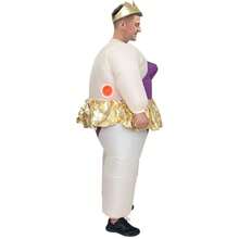 Halloween Christmas Party Purple Ballet Inflatable Costume, Unisex Inflatable Costume, Holiday Personalized Outfit Inflatable Costume, Blower Included, Battery Not Included - Purple - View 4