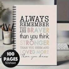 Motivational Spiral Notebook, Ideal For Self-Improvement, School And Office Use, Great Gift For Friends And Colleagues, Suitable For Both Men And Women - One Book (50 Pages, 100 Pages) - View 9