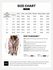 Plaid Print Warm Lining Hooded Jacket, Casual, Pink, Autumn - Pink - View 5