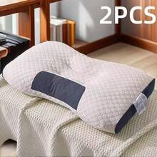 2 Adjustable Height Side Sleeping Pillows, Soft As Feathers, Fluffy White Large Size Pillows, Suitable For Side, Back And Stomach Sleeping - Pillow - View 2