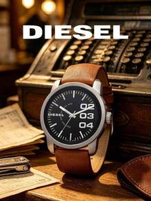 Diesel DZ1513 Men's Gift Quartz Watch, Vintage Large Number Dial Design, Casual Retro Style Men's Wristwatch - one-size - View 7