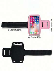 Sweatproof Running Phone Armband, Touch Screen Adjustable Elastic Holder With Key Slot & Earphone Hole, Unisex Lightweight Sport Pouch For Gym Cycling Hiking - Multicolor - View 7