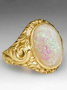 1pc Vintage Ring Women's Wedding Engagement Party Jewelry Valentine's Day Gift - 1# - View 10