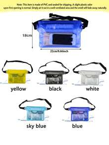3/2/1pc PVC Waterproof Waist Bag, Summer Waterproof Phone Storage Pouch, Back To School Essential, Suitable For Swimming And Water Park (Waterproof Waist Bag And Waterproof Phone Pouch Sold Separately, Combo Set Available) - Multiple Styles - View 7