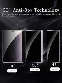 2Pcs Anti-Spy 9H Tempered Glass Screen Protector ForSamsung Galaxy Z Fold 8 Ultra/Z Fold 8/Z Fold7/Z Fold6/Z Fold5, Outer Screen Privacy Protector, Full Coverage, HD Clear, Anti-Scratch, Bubble-Free, Easy Install, Case Friendly - Black - View 2