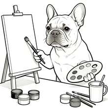 1 cuốn sách tô màu cho người lớn Bulldog, các trang tô màu Bulldog phong cách kỳ ảo, giúp giảm căng thẳng, lựa chọn quà tặng tuyệt vời cho những người yêu thú cưng trưởng thành - Chó Bull Pháp - Xem 9