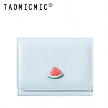 Women's Trifold Short Wallet, Cute 3D Fruit Decor PU Material, Multiple Card Slots With Photo Window, Sweet Fashionable Small Wallet, Suitable For Daily Use - Multicolor - View 10