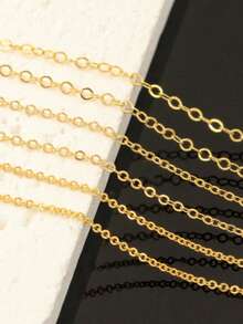 100cm 1/1.5/2/2.5mm Stainless Steel Gold Chain DIY O-Shape Cross Chain - DIY Chains - View 6