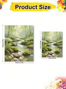 DIY Green Forest Stream (Frameless Or Framed 8x12 / 16x20 Inches) Paint By Numbers Kit(Acrylic) Arts & Crafts For Adult Beginners, Home Wall Decor, And Unique Holiday Gifts For Relaxing Painting Sessions - Sets - View 9