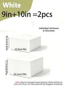 3/4/6/8pcs Stackable White Rectangular Multi-Tier Acrylic Dessert Display Stand Set, Suitable For Weddings, Parties, Buffets And Holiday Decor, Multiple Sizes - White Square - View 10