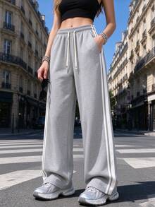 Women's Long Pants, 2 Colors Available, Suitable For Outdoor Travel, Daily Commute, Street Photography, Outfit Gift For Girlfriend And Best Friend - Grey - View 1