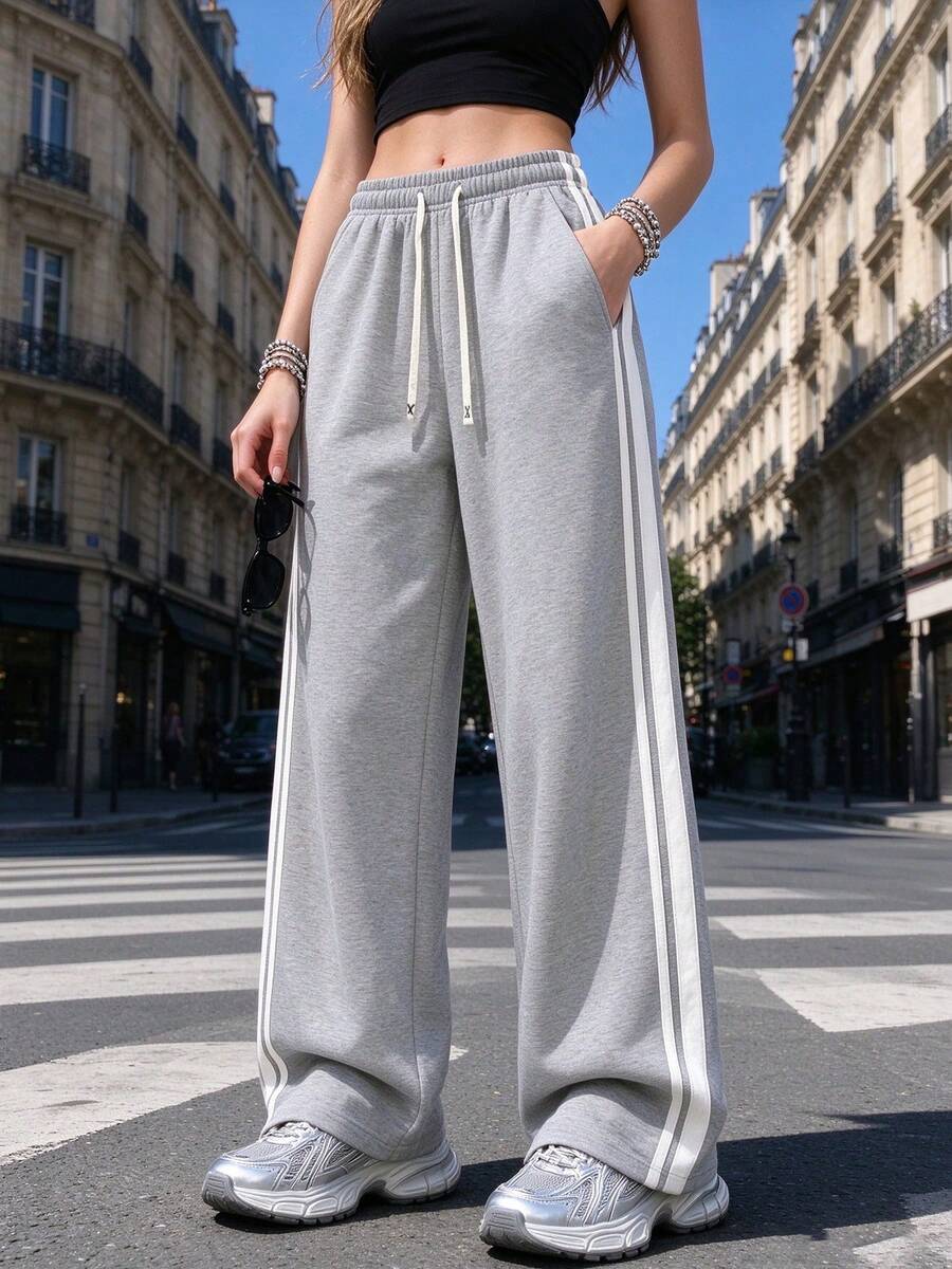 Women's Long Pants, 2 Colors Available, Suitable For Outdoor Travel, Daily Commute, Street Photography, Outfit Gift For Girlfriend And Best Friend - Grey - View 1