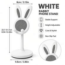 2026 New Model: Cute Rabbit Phone Stand | Pink Adjustable Height Desktop Phone Holder | Suitable For All 4-10 Inch Phones And Tablets | Cute Desktop Accessory And Essential Phone Accessory For Women | Practical And Cute - Essential For Studying, Working And Watching Movies | Perfect Gift For Halloween, Christmas, Valentine's Day, Easter And Mother's Day - Multicolor - View 16