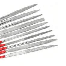 Diamond File Set 5pcs/10pcs, Assorted Fine Steel Files, Metal Rust Removal, Deburring, Polishing, Trimming, Repair Tools, Woodworking, Jade, Ceramic Fine Polishing, Multiple File Shapes, Essential For Home Hardware Maintenance - File - View 4