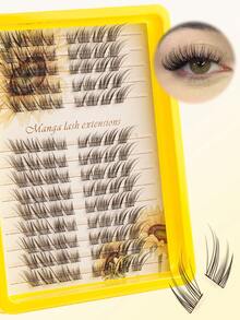 112 Pieces Self-Adhesive Fluffy Faux Mink False Eyelashes, Natural-Looking Individual Lashes, DIY Self-Adhesive Lash Extensions, Cluster Lashes, Natural Cat-Eye Curl, For Daily Use - View 11