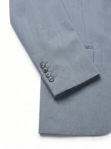 Men's Spring/Autumn Haze Blue Casual Fashion Design Suit Vest & Trousers 3 Pieces Set - Dusty Blue - View 5