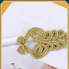 1Pc/2Pcs Handmade Honeysuckle Flower Button, Large Size, 17*5 Cm. These Chinese Style Frog Buttons Can Be Used For DIY Cheongsams And Tang Suits. - Multicolor - View 7