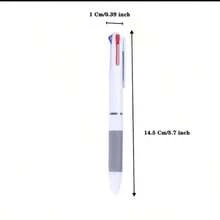 3/5/12/20/30pcs 3-In-1 Multi-Color Retractable Ballpoint Pens, White Barrel Multi-Color Black Red Blue Ink Writing Pens, Multi-Color Office School Diary Ballpoint Pens Neutral Pens - Sets - View 6