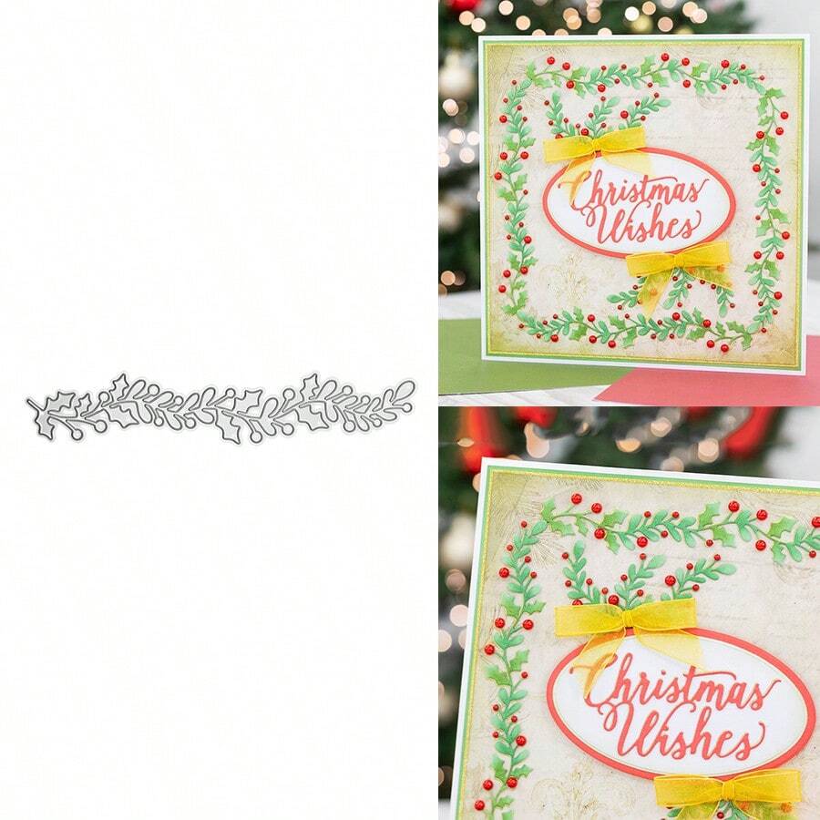 Christmas Lace Decorative Metal Cutting Dies, Suitable For DIY Scrapbooking Decoration, Craft Die Cutting, Embossing Card Making Template, Scrapbook And Craft Photo Album Decoration - LG26-8371 - View 1