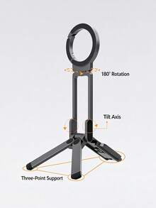 MagSafe Portable Magnetic Tripod Phone Stand, Multi-Function Horizontal & Vertical Fixed Expansion Magnetic Mount - Multicolor - View 8