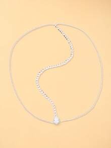 STONEFANS 1pc Autumn New Gothic Water Drop Hair Chain, European And American Fashion Street Style Rhinestone Headpiece For Women - Geometry - View 5