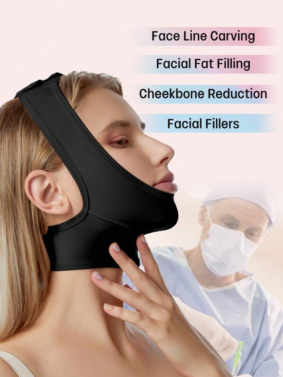 larrycard 1pc Women's V-Face Tightening Band, Lifting Face Sculpting Strap For Facial Fitness And Beauty Care