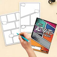 1 Blank Comic Book Ultimate Manga Story DIY Hand-Drawn Sketchbook Multi-Panel Layout Template Drawing Book Creative Doodle Notebook Gift - Single Piece - View 5
