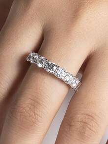 ANU JEWEL 4.0mm/5.1CT Moissanite Minimalist Daily Wear Ring - White - View 3