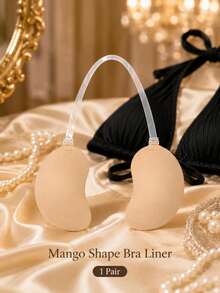 Women's Reusable Invisible Adhesive Bra - Transparent Shoulder Strap Thick Cup Adhesive Bra, Suitable For Wedding Dresses And Party Gowns, Hollow Breathable Design, Detachable Shoulder Straps, Hand Washable Invisible Underwear, Suitable For Daily Wear And Special Occasions - Apricot - View 5
