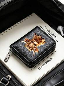 Men's Wallet, Highland Cow Pattern, Multifunctional Card Bag, Coin Purse, Credit Card Holder, Mini Wallet, For Valentine's Day, Christmas - Multicolor - View 10