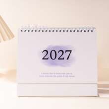 1 st 2027 bordskalender för kontorsskrivbord, vertikal blädderstil, för planering, organisering och daglig schemaläggning, flera färger tillgängliga för dekoration - A - Visa 5