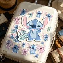 50pcs Cute Stitch & Angel Pattern Sticker Set, Macaron Fresh Color Palette With Many Small Elements, Universal Decorative Stickers For Water Bottles, Luggage, Laptops, Journals, Easy DIY Customization, Gentle Atmosphere Journaling Collage Stickers - Multicolor - View 7