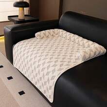 1pc Plush Pet Bed Pad, Sofa Bed, Non-Slip, Washable Sofa Protector With Cushion, Pet Furniture Cover, Suitable For Dogs And Cats - Camel - View 11