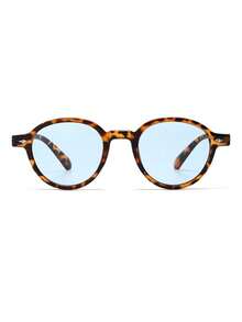 1 Pair Women's Round Retro Fashion Glasses For Street Style, Vacation And Personalized Outfit - Multicolor - View 4