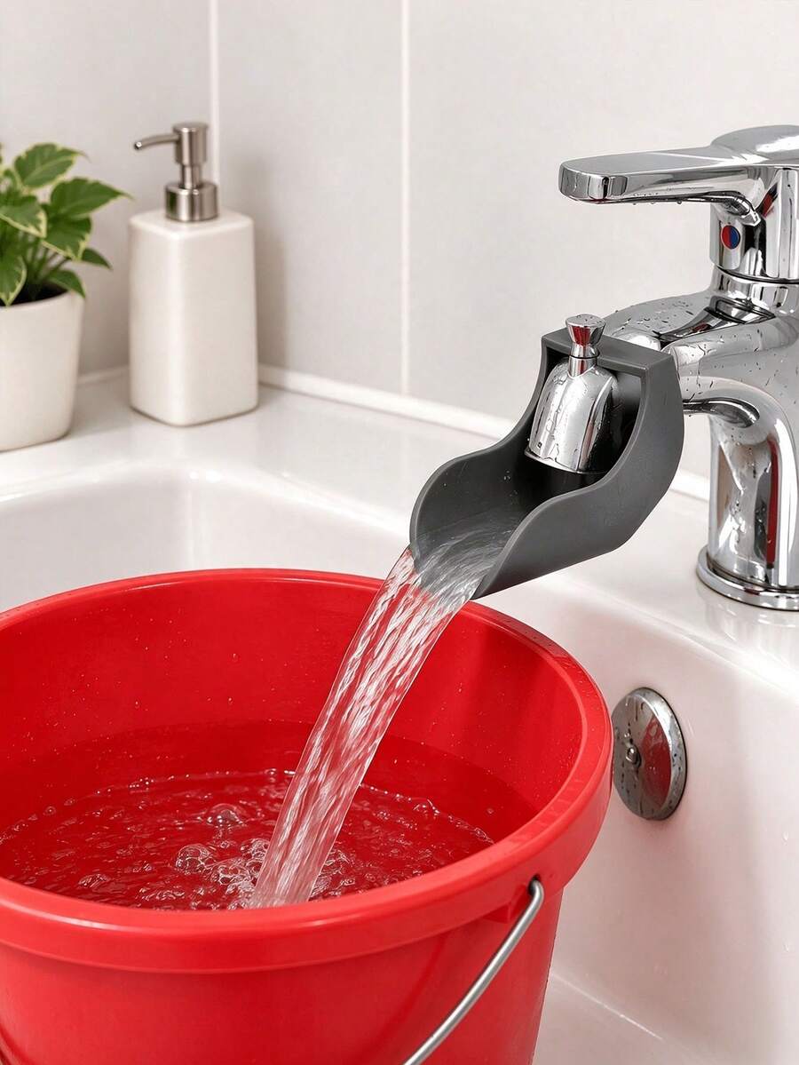 10pcs Bathtub Faucet Extender, Water-Saving Diverter Extension Joint, Time-Saving And Effort-Saving, Easily Fill Buckets/Sprayers/Fish Tanks And Other Large Capacity Containers, Practical Bathroom Accessory For Home Use - Multicolor - View 1