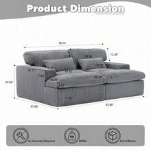 Sofas & Couches - Grey - View 3