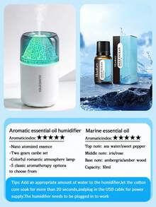 1pc 180ml Car Aromatherapy Humidifier Set, Volcano Air Humidifier With Colorful Gradient Ambient Light, USB Portable Power, Quiet Operation, Both A Humidifier And A Desktop Decoration With Colorful Lights. Car Mist Diffuser, Suitable For Car And Indoor Use, Ideal Gift, Compatible With All Car Models. - H05 - View 20