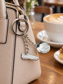 Customized Football Keychain Gift, Football Keychain Pendant, Football Fan Couple Keychain, Travel Bag Charm, Customized Name Keychain - Multicolor - View 5