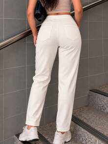 Women Pants - White - View 2