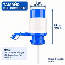 Manual Water Pump For 2.5-10L Standard Bottles, Drinking Water Dispenser With Extensible Spout And Drip Cap, Includes 2 Suction Tubes 35 Cm - White - View 6