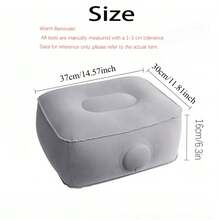 1pc Thickened PVC Inflatable Footrest, Height Adjustable; Lightweight And Portable Inflatable Footstool, Easy To Use For Airplane, High-Speed Train Long-Distance Travel, Home, Office Footrest, Foldable And Space-Saving When Not In Use - Multicolor - View 7