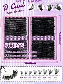 Mega Volume Cat Eye Lash Clusters, DIY Wispy Fluffy Individual False ...